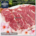 Beef Sirloin AGED BY GOODWINS Australia STEER young cattle (Striploin / New York Strip / Has Luar) frozen brand Harvey/Midfield ROAST MINI 2" 5cm (price/pc 800g)